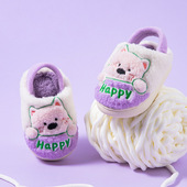 加厚颗粒绒面婴幼儿宝宝包头学步鞋 小鹿米利春秋季 儿童软底拖鞋