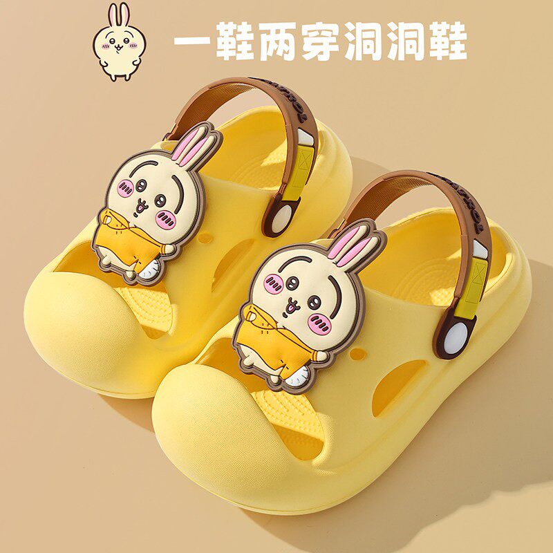 乌萨奇卡通儿童凉拖鞋宝宝夏季女童包头可爱防滑洞洞鞋透气沙滩鞋
