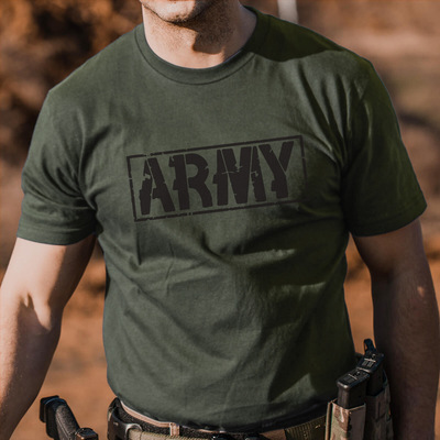 圆领短袖T恤 硬汉服装 夏季新品 军事风 美国ARMY陆战队主题