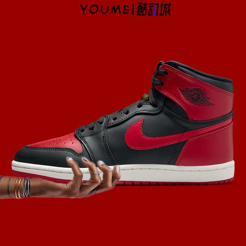 Air Jordan 1 High '85“Bred”AJ1黑红禁穿2025年高帮复古篮球鞋