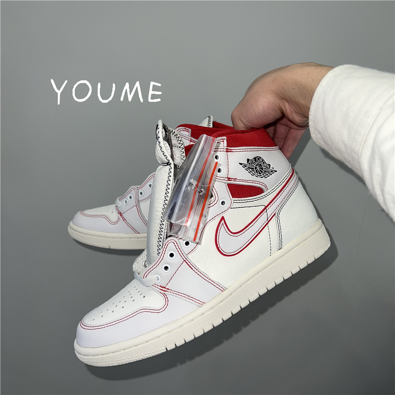 air jordan 1 aj1 白红 手稿 兔八哥 男子休闲篮球鞋 555088-160