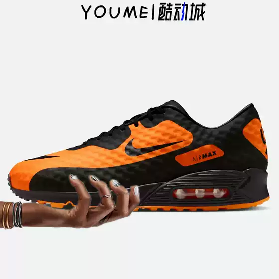 Nike Air Max 90 "Hypervenom" Rebounding Running Shoes Men's Black Orange Ir1978-844