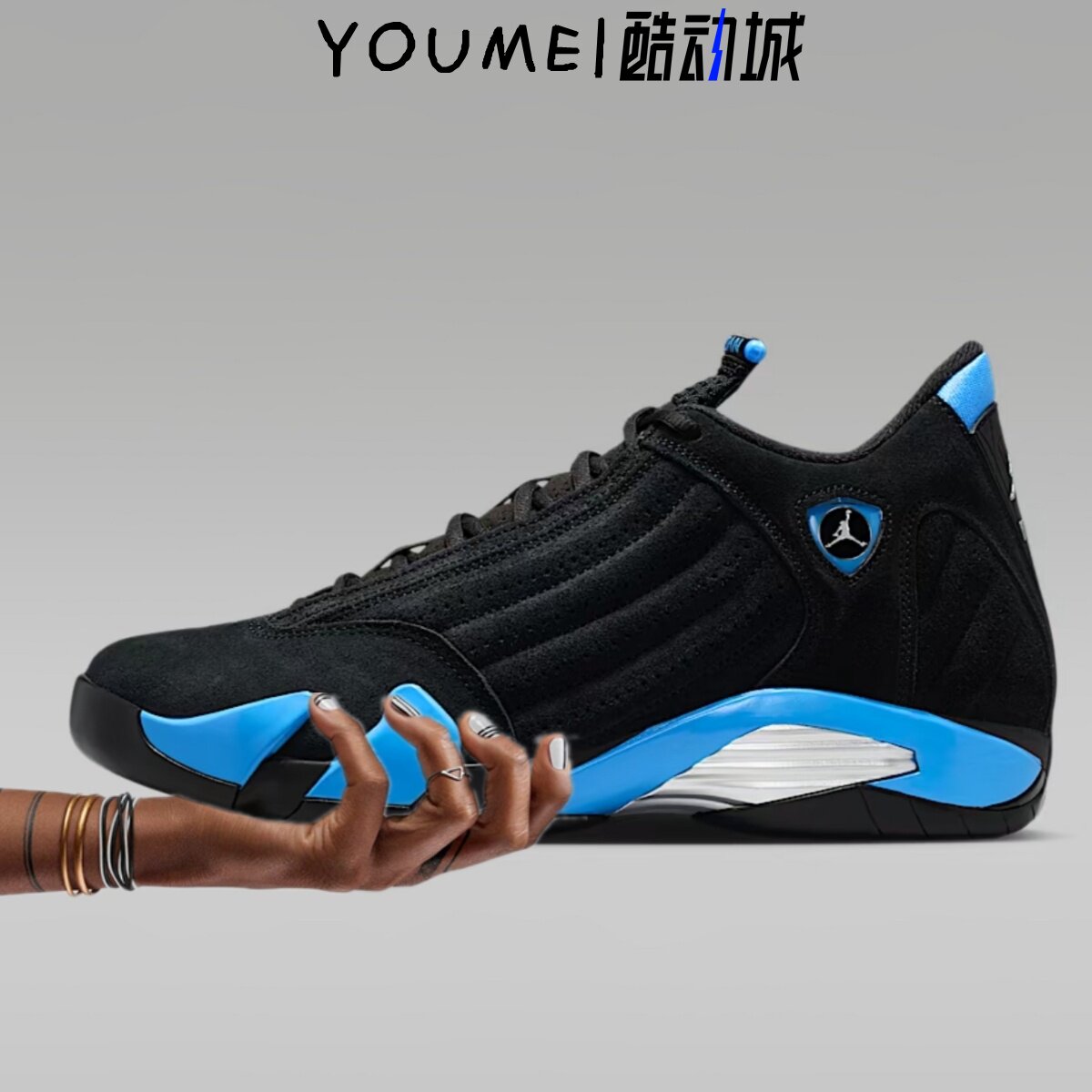 Air Jordan 14 Retro AJ14大学蓝黑蓝乔14男子篮球鞋487471-007