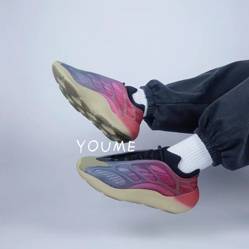 Adidas Yeezy 700v3 蓝粉渐变 霓虹 椰子男女休闲跑步鞋 GW1814 运动鞋new 跑步鞋 原图主图