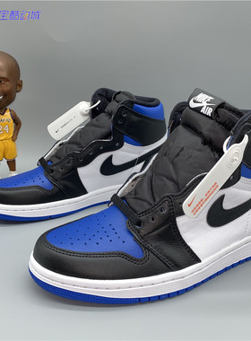 AJ1蓝黑脚趾小闪电运动鞋