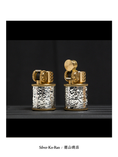 日本龍頭 银面丸槌目 黄铜打火机 小平光岚出品 德山商店