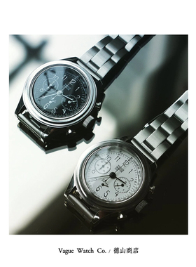 Vague Watch VWC复古计时腕表中性男女手表2EYES计时盘 L-003-AG