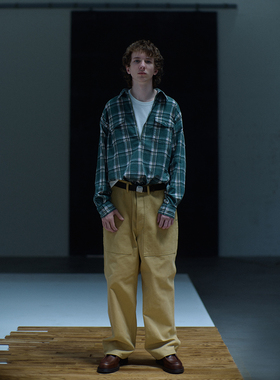 Phigvel Makers 纵横四季款双口袋画家裤牛津纺油漆工装长裤男