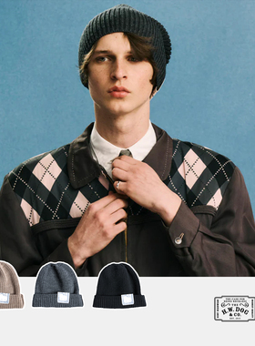 日系不费力时髦HWDOG美利奴羊毛针织帽 轻盈保暖 自然垂落