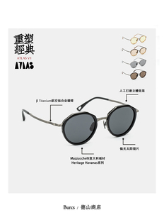 BURCS ATLAS V1刚柔并济β钛金属太阳眼镜 意大利板材96H研磨抛光