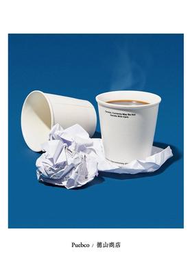 假装纸杯的创意陶瓷马克杯咖啡杯PUEBCO外带热饮杯子包邮 302812