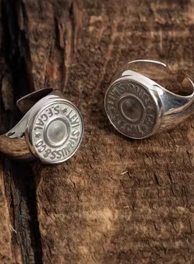 BARNS X ButtonWorks Dead Stock 中古Levi's钮扣 银戒指 BW-0147