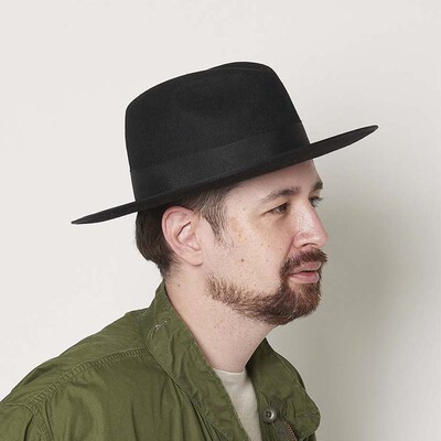 硬挺塑型日本工艺毛呢帽 Mighty Shine 绅装长檐羊毛帽 1193009