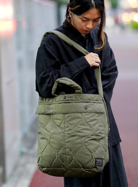 TAION经典绗缝羽绒单肩包大容量头盔男女休闲斜挎包 S01ML-1