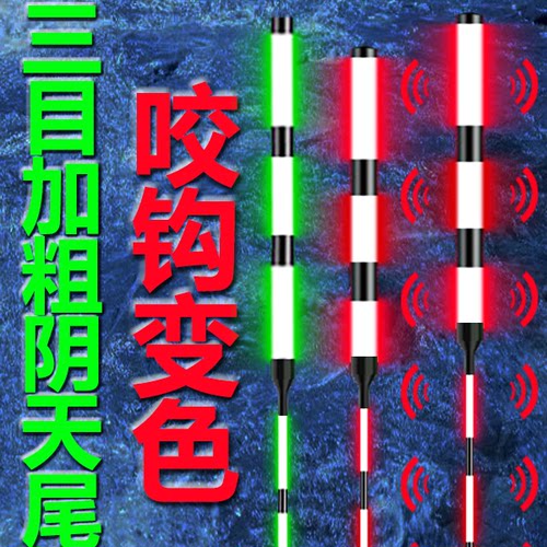 【三支装】咬钩变色电子漂夜光漂