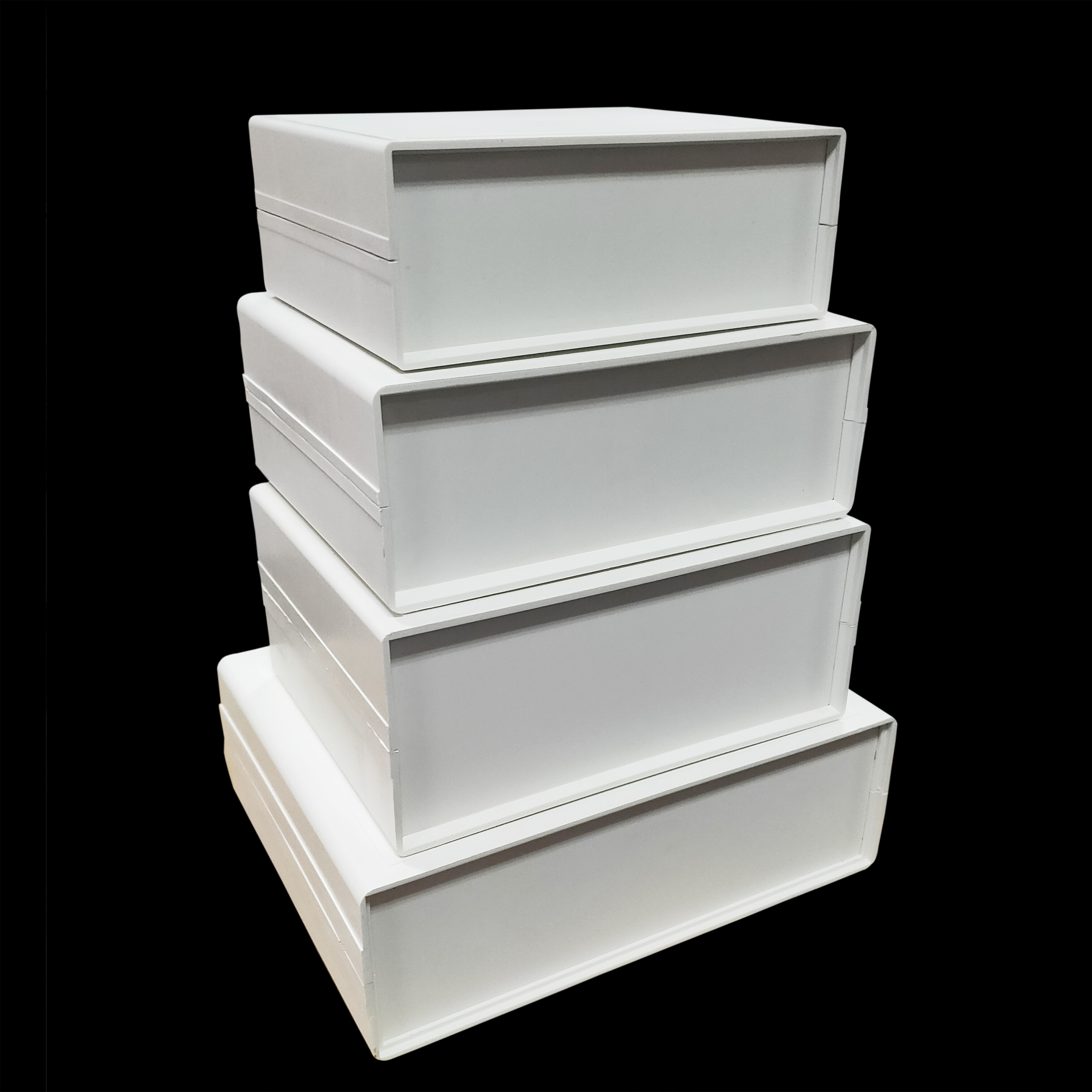 White plastic box chassis case shell box product box instrument case high quality plastic square shell plastic