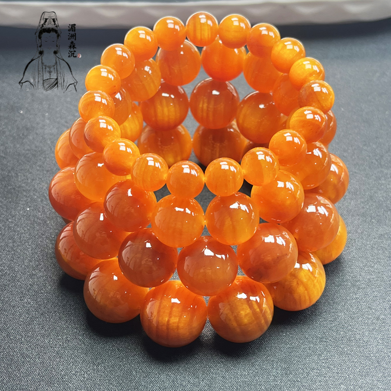 血龙木手串单圈琥珀木