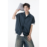 2025夏季新款小格子短袖衬衫CS002-P55控78棉，男装T恤，星座302A