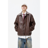 2025秋季新款美式复古皮衣外套JK331-P85控138pu，男装皮衣，星座302A