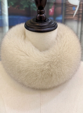 新款狐狸毛围脖真毛狐狸毛领女韩版秋冬保暖时尚皮草围巾毛毛脖套