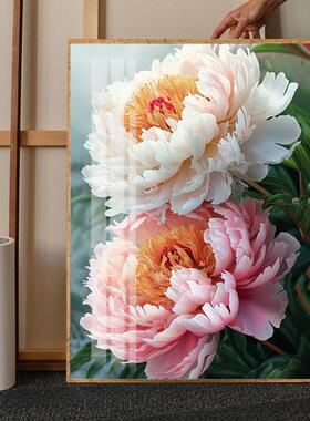 牡丹花钻石画2025客厅小幅手工粘钻十字绣满钻简约新款花卉高颜值