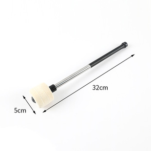 2个32CM大军鼓锤大鼓棒金属杆毛毡头鼓槌打击乐器配件大鼓锤