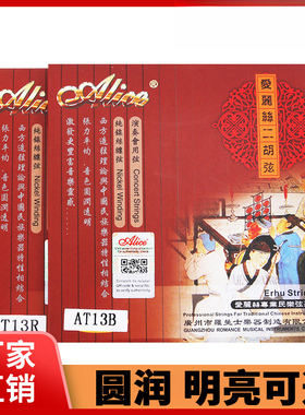 爱丽丝二胡弦AT13演奏二胡琴弦专业二胡内弦外弦套弦乐器配件