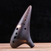 陶笛12孔AF调 初学教学送教程 陶瓷制作千年风雅陶埙乐器