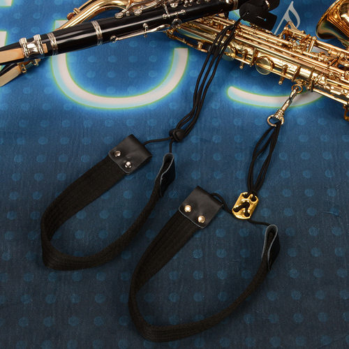 舒适透气萨克斯背带 单簧管背带 脖带 黑管乐器背带牛皮配料排含