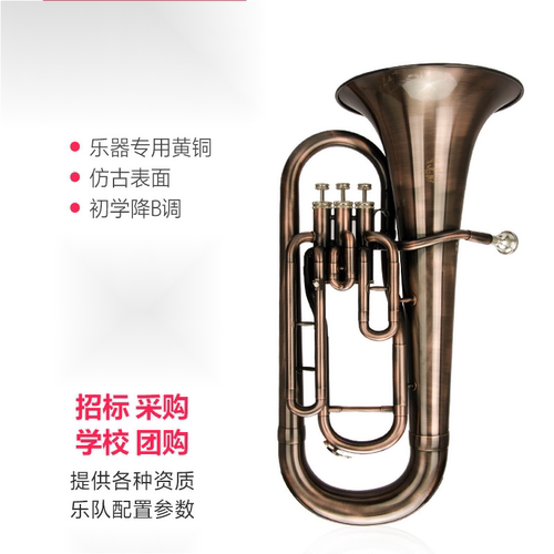精选专业演奏降b调 仿古立键上低音号大号乐器