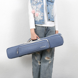 亚麻笛子袋加厚仪器箱包乐器竹笛包背包台球球杆便携笛箫套双肩