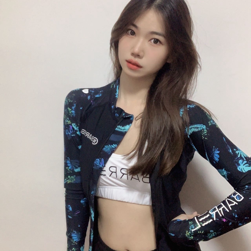 韩国全身防晒泳衣女长袖长裤游泳泳衣潜水显瘦浮潜水母冲浪服