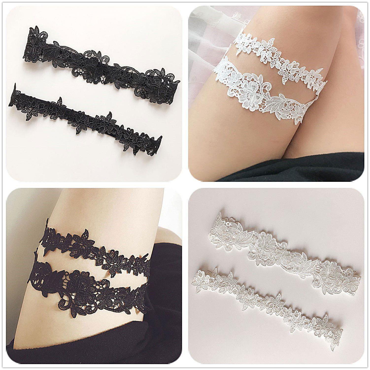 性感蕾丝公主弹力大腿圈精美腿花新娘礼服吊袜带腿环显瘦cos