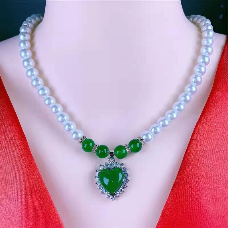 合成珍珠项链女送妈妈韩版简约中老年母亲节锁骨链气质百搭保色