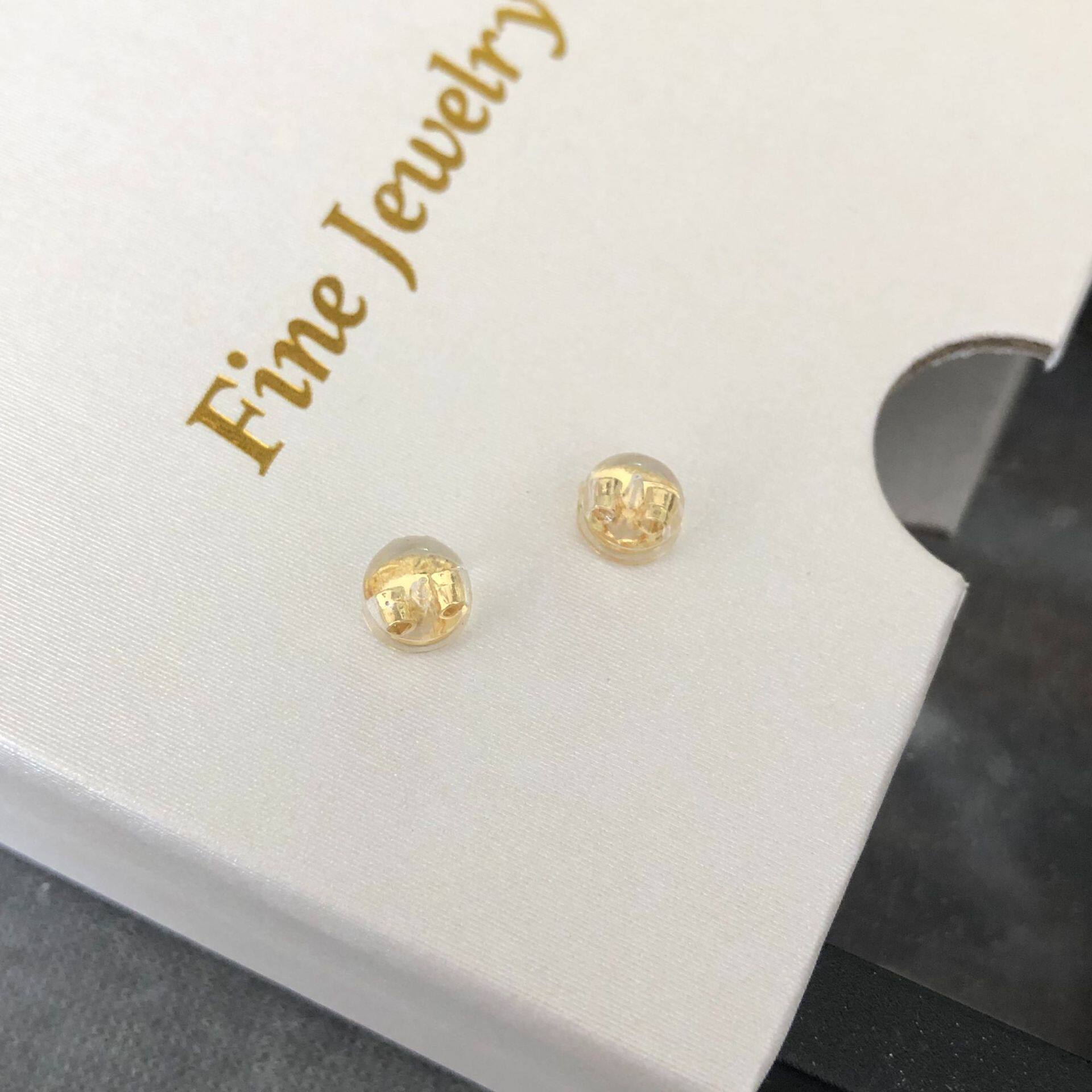 透明塑胶塑料汉堡耳堵电镀DIY耳饰配件耳的耳钉耳环防滑防掉耳堵