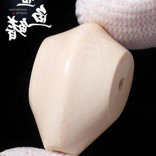 新款仿猛犸象牙鲨鱼一体三通佛头星月金刚百香籽108手串配饰配件