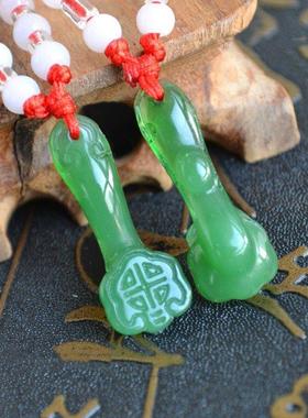 仿真玉手工编织红绳平安扣吊坠男女情侣时尚简约款式学生闺蜜饰品