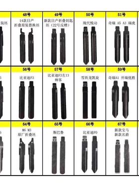 46-69号KD VVDI PLC TY 子机专用中槽折叠遥控钥匙头 折叠头