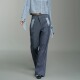 YIJIANGLAN 休闲8D6186 牛仔免洗长裤 25秋冬新款 格子拼接休闲裤