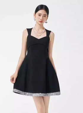 YIJIANGLAN 24秋纯色无袖背心裙依江斓简约气质连衣裙YJL24D6986