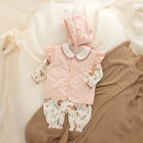 敲可爱的~小公主宝加厚夹棉马甲