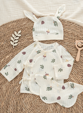 a类新生婴儿儿衣服无骨宝宝上衣超薄款夏季半背衣初生婴儿5259码