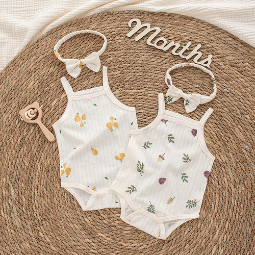 小可爱吊带超凉爽～超薄纯棉哈衣