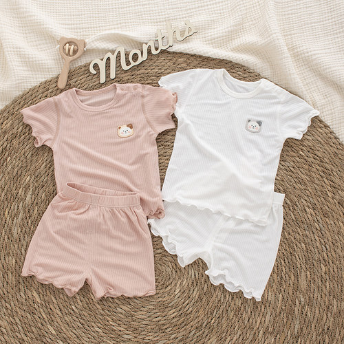 a类莫代尔夏季超薄短袖短裤2件套