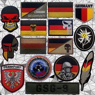 德国干员旗帜魔术贴章 彩虹六号臂章 雪绒花徽章战术背包贴士气章