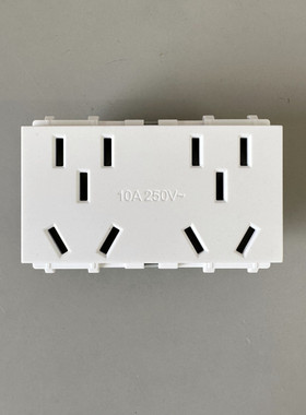 128型十孔电源插座 地插双五孔配件36x69mm