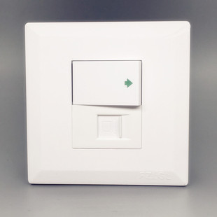 一开带电脑插座 一位单联单开双控加单网络信息宽带开关面板 86型