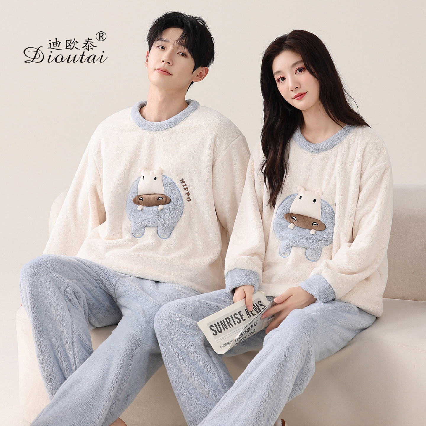 情侣睡衣珊瑚绒2025新款加绒加厚卡通冬季保暖男女士法兰绒家居服,女士内衣/男士内衣/家居服,睡衣/家居服套装,淘宝优惠券,粉丝福利购,淘宝优惠卷
