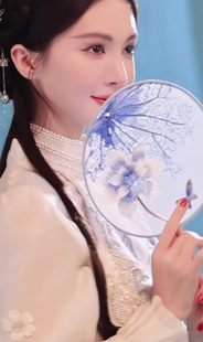 2025年会金晨同款青花瓷古典舞团扇中国风舞蹈扇子舞中国舞扇子