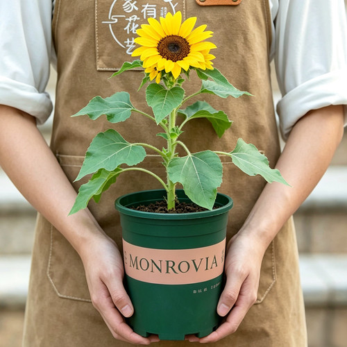 向日葵盆栽带花苞太阳花苗